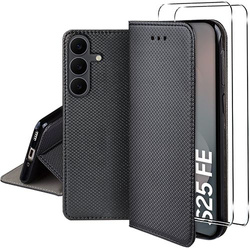 Etui do Samsung Galaxy S25 FE SMART MAGNET CASE + 2X SZKŁO HARTOWANE