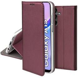 Etui do SSamsung Galaxy A15 4G / A15 5G skórzane magnetyczne z klapką + SZKŁO HARTOWANE