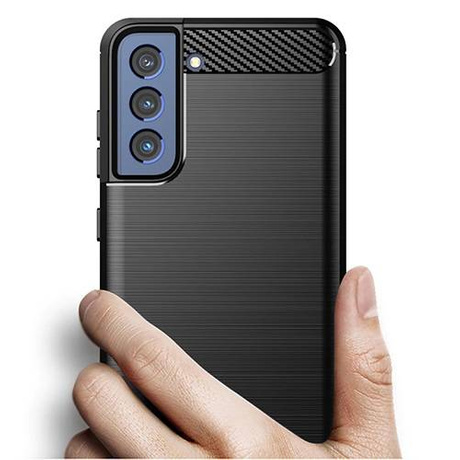 ETUI do SAMSUNG GALAXY S21 FE / 5G PANCERNE KARBON CASE + SZKŁO 5D