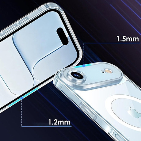 Etui do iPhone Air DO MAGSAFE WZMACNIANE MAGNETYCZNE OBUDOWA + 2x Szkło 9H