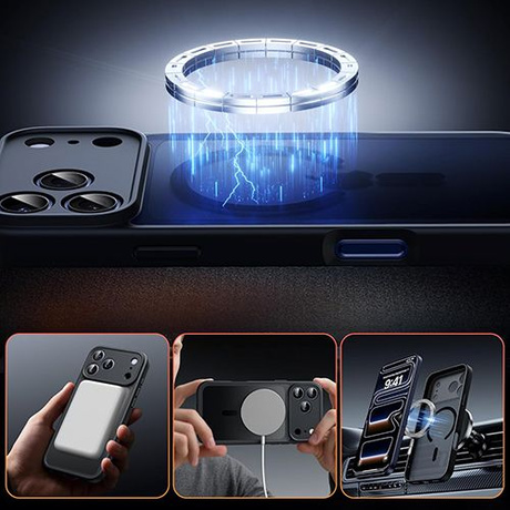 ETUI do iPhone 17 Pro Max do MagSafe Magnetyczne Matowe Matt + SZKŁO 5D