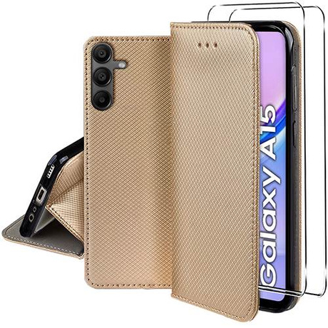 Etui do Samsung Galaxy A15 4G / A15 5G SMART MAGNET CASE + 2X SZKŁO HARTOWANE