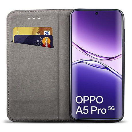 Etui do Oppo A5 Pro 5G SMART MAGNET CASE + 2X SZKŁO HARTOWANE