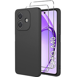 Etui do Oppo A40 / A40m SILICONE CASE + SZKŁO