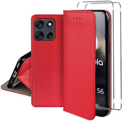 Etui do Motorola Moto G56 5G SMART MAGNET CASE + 2X SZKŁO HARTOWANE