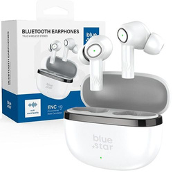 Słuchawki Bezprzewodowe Dokanałowe Bluetooth ENC IPX4 Etui Ładujące + Kabel