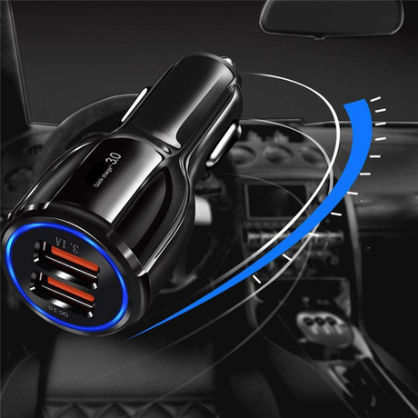 Ładowarka samochodowa 2x USB uniwersalna FAST CHARGE 3.0