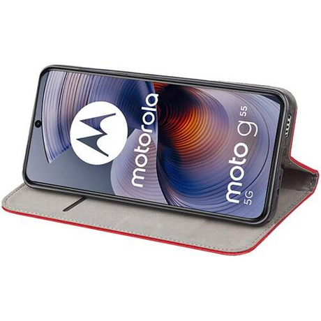 Etui do Motorola Moto G55 5G SMART MAGNET CASE + 2X SZKŁO HARTOWANE