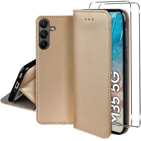 Etui do Samsung Galaxy M35 5G SMART MAGNET CASE + 2X SZKŁO HARTOWANE