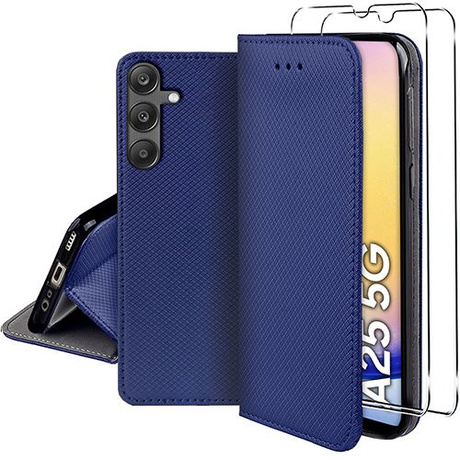 Etui do Samsung Galaxy A25 5G SMART MAGNET CASE + 2X SZKŁO HARTOWANE