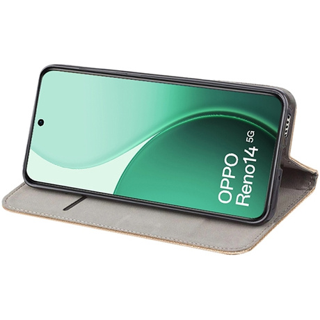 Etui do Oppo Reno 14 5G / 14 FS 5G SMART MAGNET CASE + 2X SZKŁO HARTOWANE