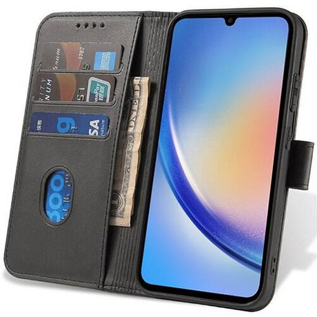 Etui do Samsung Galaxy A34 5G SKÓRZANE SKIN + SZKŁO HARTOWANE