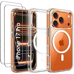 Etui do iPhone 17 Pro DO MAGSAFE WZMACNIANE ANTI SHOCK CLEAR CASE + 2x Szkło 9H