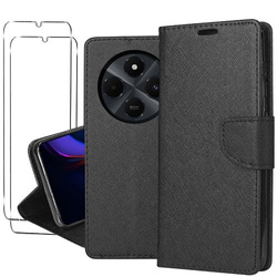 ETUI do Xiaomi Redmi 14C PORTFEL CASE Z ZAPINKĄ + 2x SZKŁO SZYBKA 9H