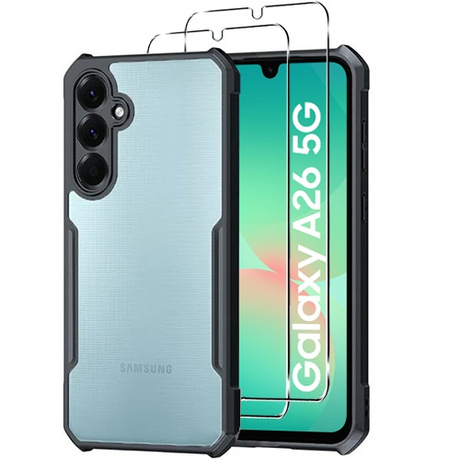 ETUI do Samsung Galaxy A26 5G WZMACNIANE 360° SHOCK CASE + SZKŁO