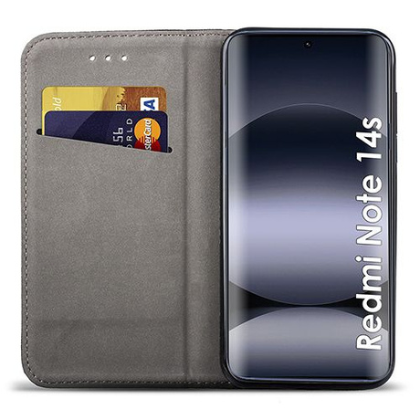 Etui do Xiaomi Redmi Note 14s SMART MAGNET CASE + 2X SZKŁO HARTOWANE