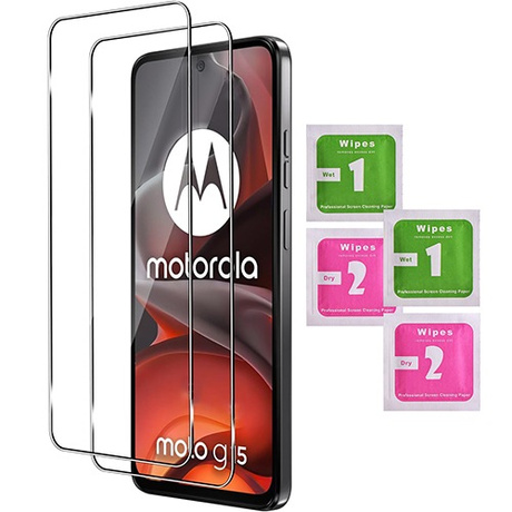 Etui do Motorola Moto G15 / G15 Power / G05 skórzane magnetyczne z klapką + 2x SZKŁO HARTOWANE