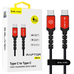 KABEL Blavec USB-C TYPE-C 100W 5A USB-C TYP C PD do Apple CarPlay Android Auto SZYBKI 2M