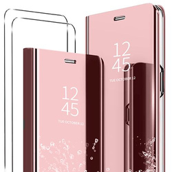 Etui do Samsung Galaxy S24 FE CLEAR VIEW Cover Case + 2x SZKŁO ochronne SZYBKA 9H
