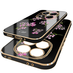 Etui do Xiaomi Redmi Note 14 Pro 5G | 14 Pro Plus 5G WZORY GLAMOUR ze złotą ramką