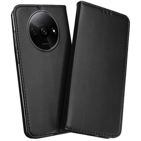 Etui do Xiaomi Redmi A3 skórzane magnetyczne z klapką + SZKŁO HARTOWANE