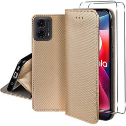 Etui do Motorola Moto G04 / G24 / G24 Power SMART MAGNET CASE + 2X SZKŁO HARTOWANE