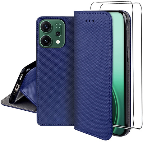Etui do Oppo Reno 14 5G / 14 FS 5G SMART MAGNET CASE + 2X SZKŁO HARTOWANE