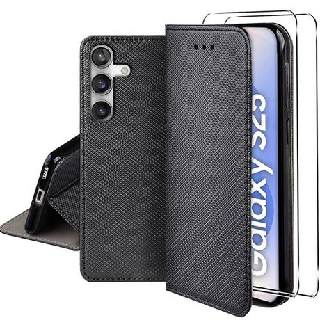 Etui do Samsung Galaxy S25 5G SMART MAGNET CASE + 2X SZKŁO HARTOWANE