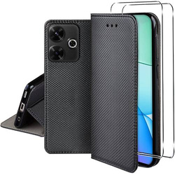 Etui do Xiaomi Redmi 13 4G SMART MAGNET CASE + 2X SZKŁO HARTOWANE
