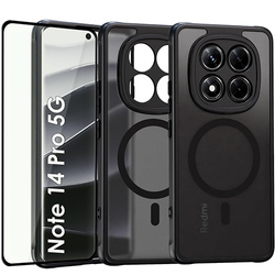 ETUI do Xiaomi Redmi Note 14 Pro 5G MAGSAFE MATOWE CASE + SZKŁO 5D