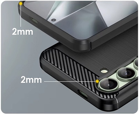 ETUI PANCERNE KARBON do Samsung Galaxy S25 FE + SZKŁO 5D
