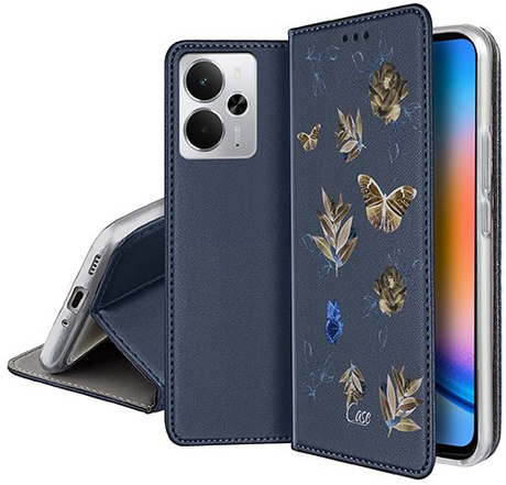 Etui SKÓRZANE do Realme 14 5G / 14T 5G wzory PORTFEL + SZKŁO