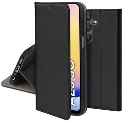 Etui do Samsung Galaxy A25 5G skórzane magnetyczne z klapką + SZKŁO HARTOWANE