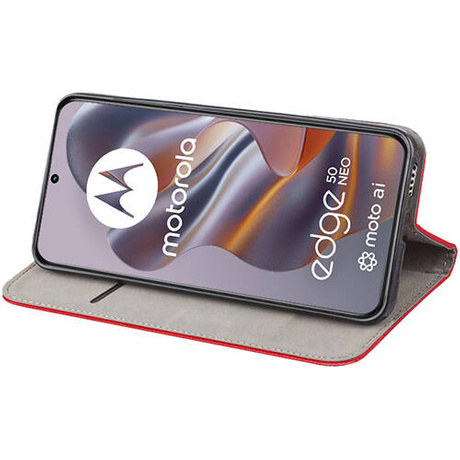 Etui do Motorola Edge 50 Neo SMART MAGNET CASE  + SZKŁO HARTOWANE