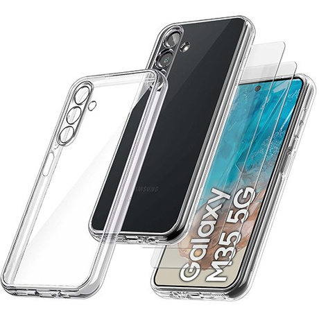 Etui do Samsung Galaxy M35 5G WZMACNIANE 360° CASE + 2X SZKŁO HARTOWANE