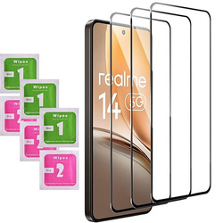 3x SZKŁO HARTOWANE 9D na cały ekran do Realme 14 5G / 14T 5G