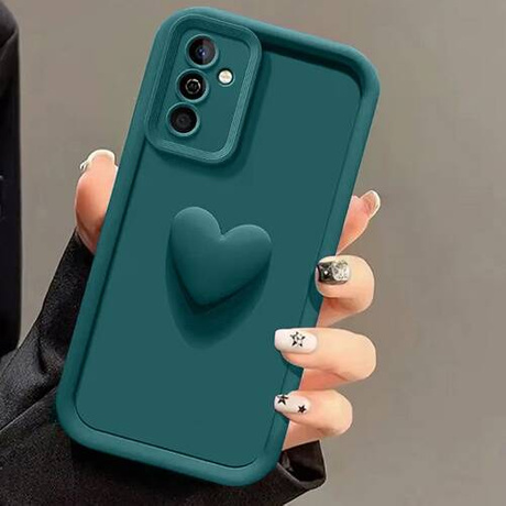 ETUI do Samsung Galaxy A55 5G SILIKONOWE MATOWE SERCE CASE + SZKŁO