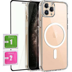 ETUI do iPhone 11 Pro MagSafe Silicone Case + SZKŁO HARTOWANE 5D na cały ekran