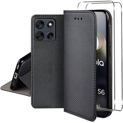 Etui do Motorola Moto G56 5G SMART MAGNET CASE + 2X SZKŁO HARTOWANE
