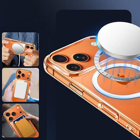 Etui do iPhone 17 Pro Max DO MAGSAFE WZMACNIANE ANTI SHOCK CLEAR CASE + 2x Szkło 9H