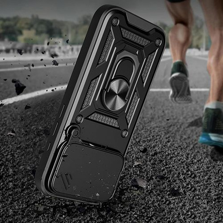 Etui do iPhone 17 Pro SLIDE RING CASE PANCERNE + 2x SZKŁO