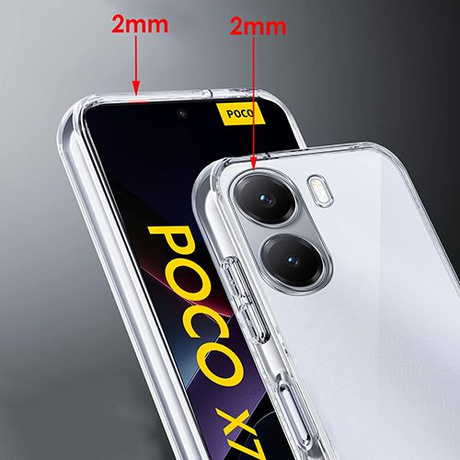 Etui do Xiaomi Poco X7 Pro 5G WZMACNIANE 360° CLEAR CASE + 2x SZKŁO HARTOWANE