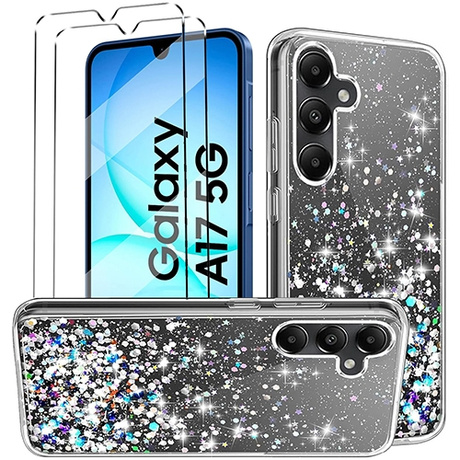 Etui do Samsung Galaxy A17 5G BROKATOWE CASE + 2x SZKŁO HARTOWANE