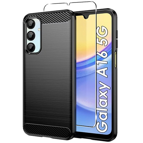 Etui do Samsung Galaxy A16 4G / 5G KARBON CASE pancerne + SZKŁO