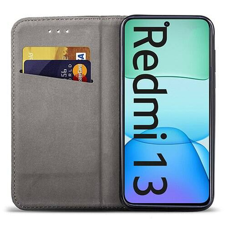 Etui do Xiaomi Redmi 13 4G SMART MAGNET CASE + 2X SZKŁO HARTOWANE