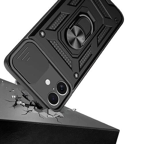 Etui do iPhone 17 SLIDE RING CASE PANCERNE + 2x SZKŁO