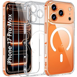 Etui do iPhone 17 Pro Max DO MAGSAFE WZMACNIANE MAGNETYCZNE OBUDOWA + 2x Szkło 9H