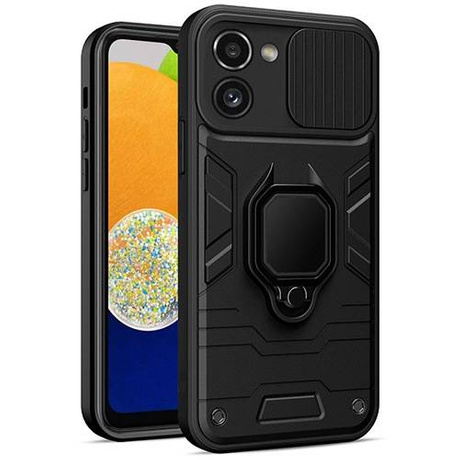 Etui do Samsung Galaxy A03 CAMSHIELD RING CASE PANCERNE + SZKŁO HARTOWANE