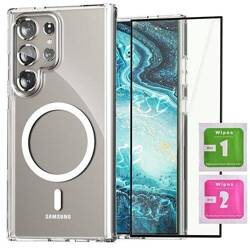 ETUI do Samsung Galaxy S24 Ultra MagSafe Silicone Case + SZKŁO HARTOWANE 5D na cały ekran
