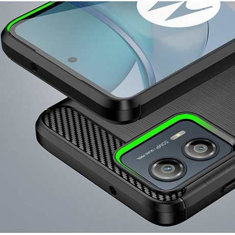 Etui do Motorola Moto G53 5G KARBON CASE pancerne + SZKŁO